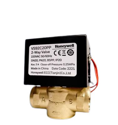 Honeywell VS9 Series Electric 2-Way Valve (DN15-DN25) - Brass On/Off Control for HVAC Systems