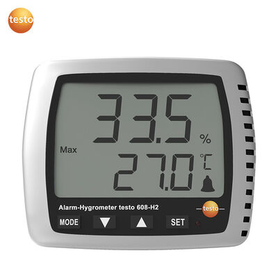 Testo 608-H2 Temperature and Humidity Measuring Instrument with ±0.5 °C Accuracy and 2 to 98 %rH Range in ABS Housing