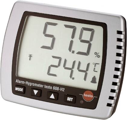 Testo 608-H2 Temperature and Humidity Measuring Instrument with ±0.5 °C Accuracy and 2 to 98 %rH Range in ABS Housing