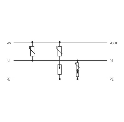 WAGO 230 VAC Surge Protection Module with 4kV Rated Impulse Voltage for 2 Signal Paths