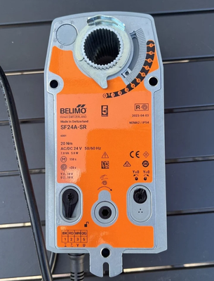Belimo SF24A-SR Rotary Actuator with 20 Nm Torque AC/DC 24 V and IP54 Protection