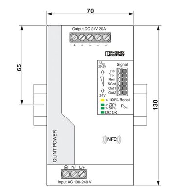 PHONIX CONTACT Power supply 2904602 QUINT4-PS/1AC/24DC/20