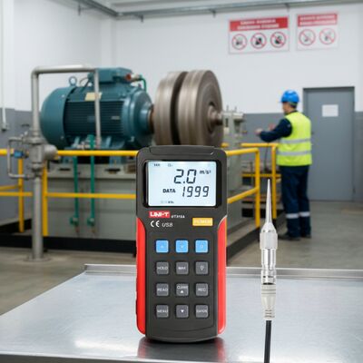 UNI-T UT315A Digital Vibration Tester Handheld Precision Measurement 5% Accuracy IP55 Protection 1 Year 8-Hour Battery Life