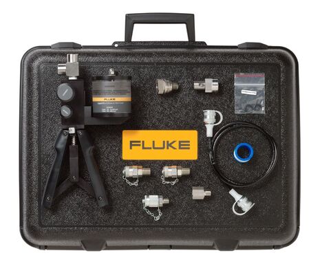 Fluke 700HTPK2 کیت فشار تست هیدرولیک با 10،000 PSI 690 بار محدوده و محافظت از کیس سخت