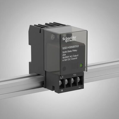 Schneider Electric SSD1A320BDC2 Solid State Relay SSR DIN Rail Mount 20A Load Current 48-600V AC Output 4-32V DC Control