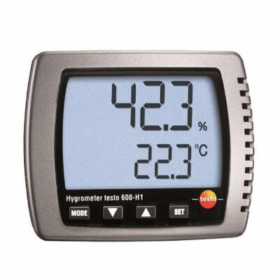 Testo 608-H2 Temperature and Humidity Measuring Instrument with ±0.5 °C Accuracy and 2 to 98 %rH Range in ABS Housing