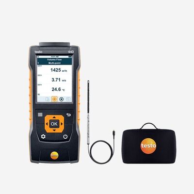 New Original German testo 440 Portable CO2 Gas Detector, Infrared CO2 Analyzer, Bluetooth Thermosensitive Anemometer